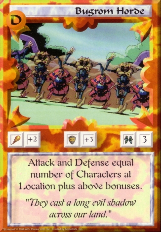 Scan of 'Bugrom Horde' Ani-Mayhem card