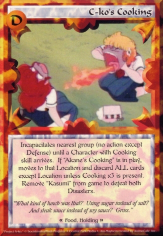 Scan of 'C-ko's Cooking' Ani-Mayhem card