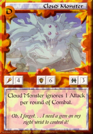 Scan of 'Cloud Monster' Ani-Mayhem card