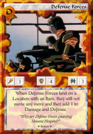 Scan of 'Defense Forces' Ani-Mayhem card