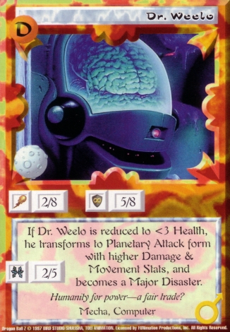 Scan of final 'Dr. Weelo' Ani-Mayhem card