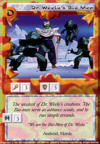 Scan of final 'Dr. Weelo's Bio Men' Ani-Mayhem card