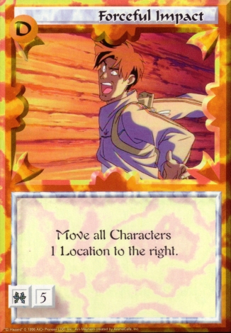 Scan of 'Forceful Impact' Ani-Mayhem card