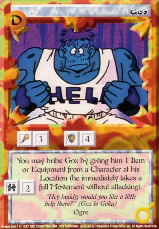 Scan of final 'Goz' Ani-Mayhem card