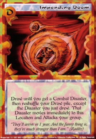 Scan of 'Impending Doom' Ani-Mayhem card