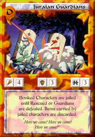 Scan of 'Juraian Guardians' Ani-Mayhem card