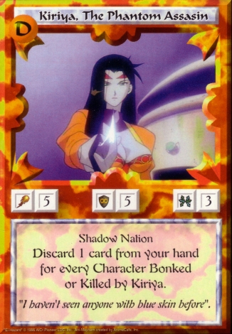 Scan of 'Kiriya, The Phantom Assassin' Ani-Mayhem card