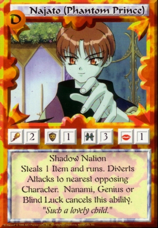 Scan of 'Najato (Phantom Prince)' Ani-Mayhem card