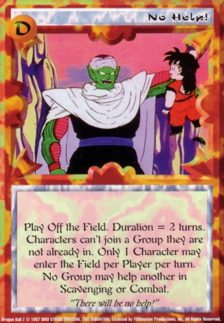 Scan of 'No Help!' Ani-Mayhem card