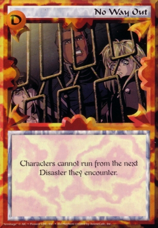 Scan of 'No Way Out' Ani-Mayhem card