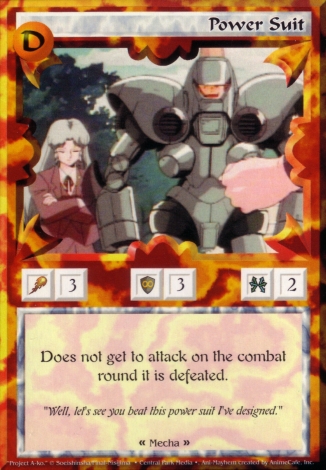 Scan of 'Power Suit' Ani-Mayhem card