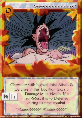 Scan of final 'Squeeeeeeeeeze!' Ani-Mayhem card