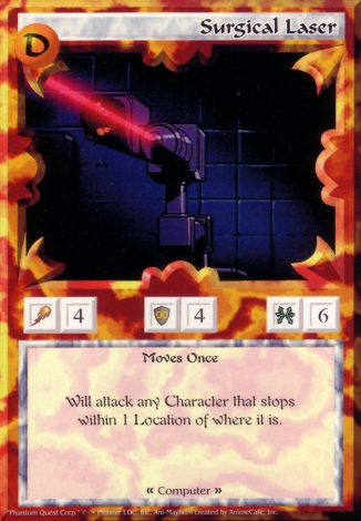 Scan of 'Surgical Laser' Ani-Mayhem card