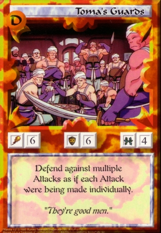 Scan of 'Toma's Guards' Ani-Mayhem card