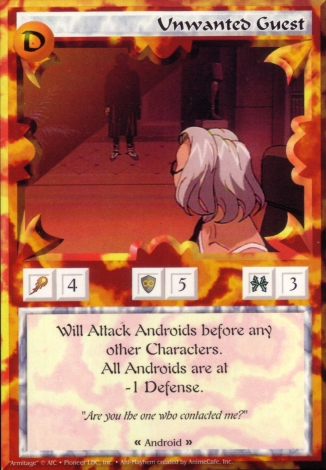 Scan of 'Unwanted Guest' Ani-Mayhem card