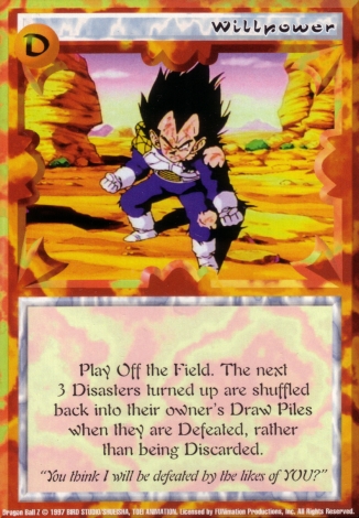 Scan of 'Willpower' Ani-Mayhem card