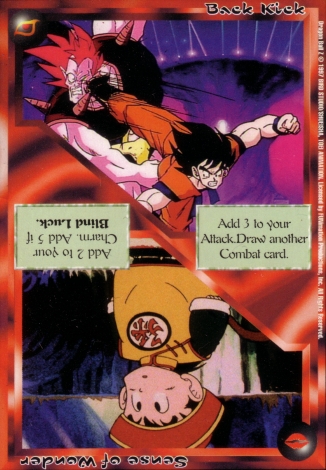 Scan of 'Back Kick / Sense of Wonder' Ani-Mayhem card