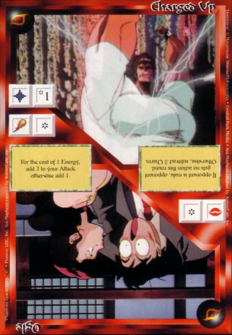 Scan of 'Charged Up / Ogle' Ani-Mayhem card