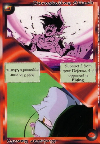 Scan of 'Devastating Attack / Sinister Beauty' Ani-Mayhem card