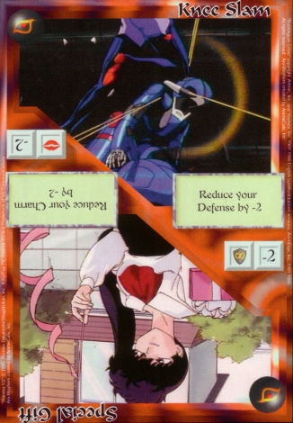 Scan of 'Knee Slam / Special Gift' Ani-Mayhem card