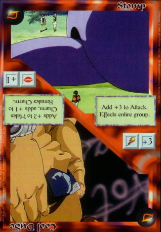 Scan of 'Stomp / Cool Dude' Ani-Mayhem card
