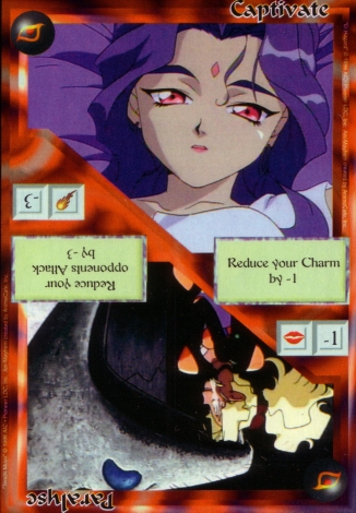 Scan of 'Captivate / Paralyse' Ani-Mayhem card