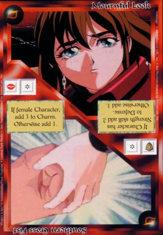 Scan of 'Mournful Look / Southern Cross Fist' Ani-Mayhem card