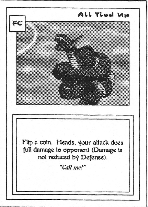 Scan of 'All Tied Up' playtest card