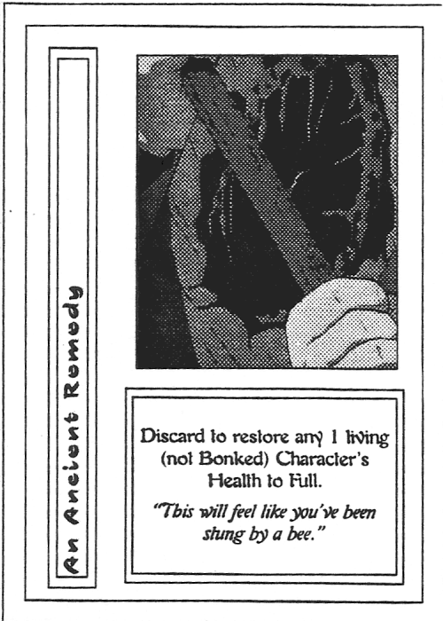 Scan of 'An Ancient Remedy' playtest card