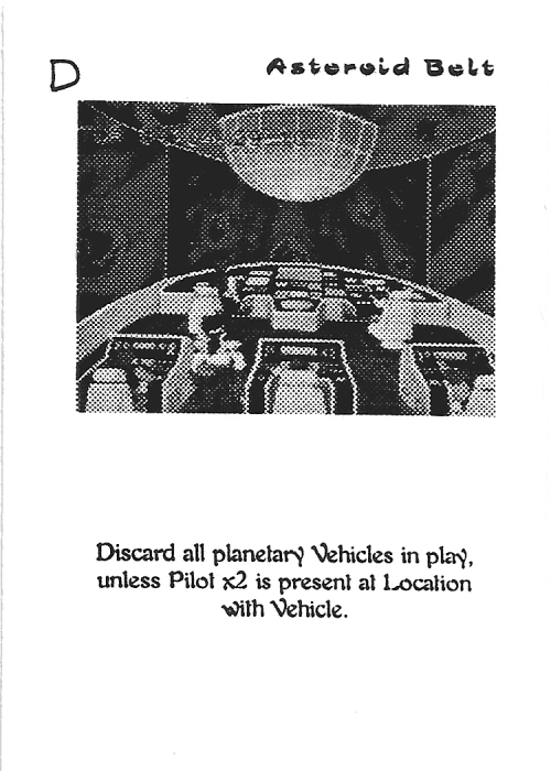 Scan of 'Asteroid Belt' playtest card