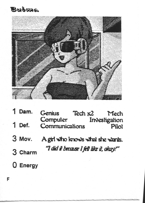 Scan of 'Bulma' playtest card