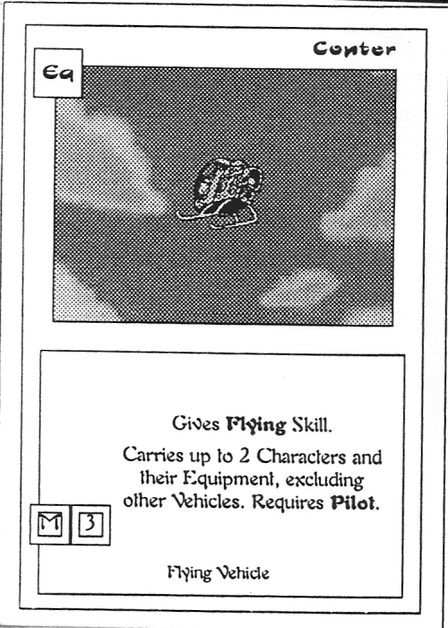 Scan of 'Copter' playtest card