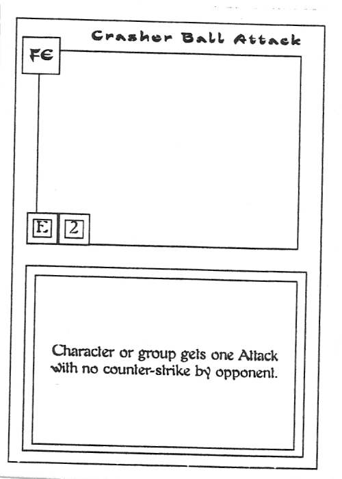 Scan of 'Crasher Ball Attack' playtest card