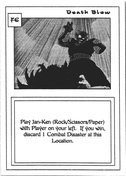 Scan of 'Death Blow' playtest card