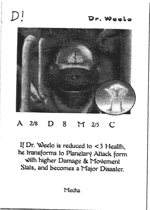 Scan of 'Dr. Weelo' playtest card