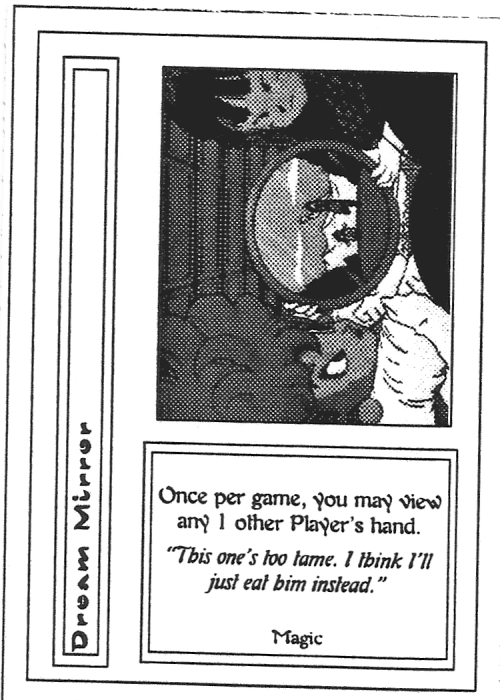 Scan of 'Dream Mirror' playtest card