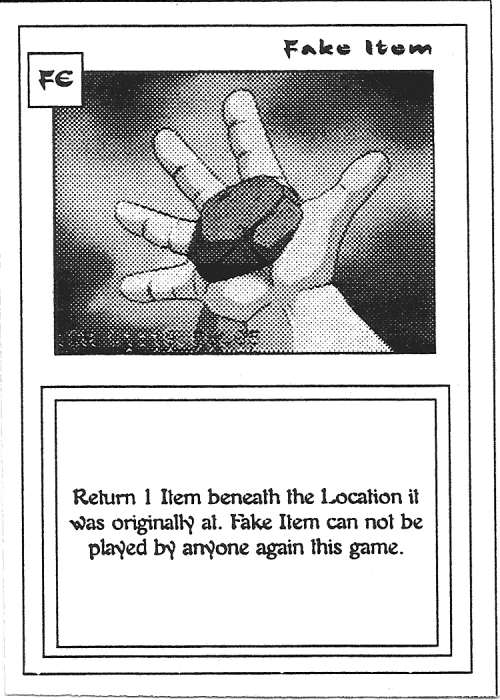 Scan of 'Fake Item' playtest card