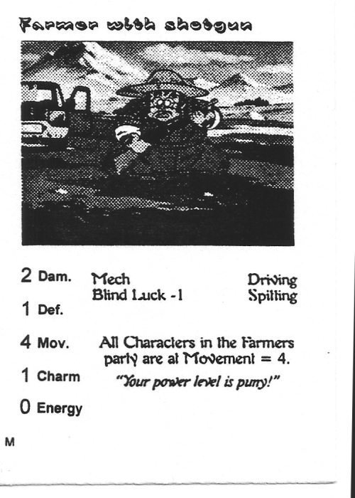 Scan of 'Farmer with shotgun' playtest card