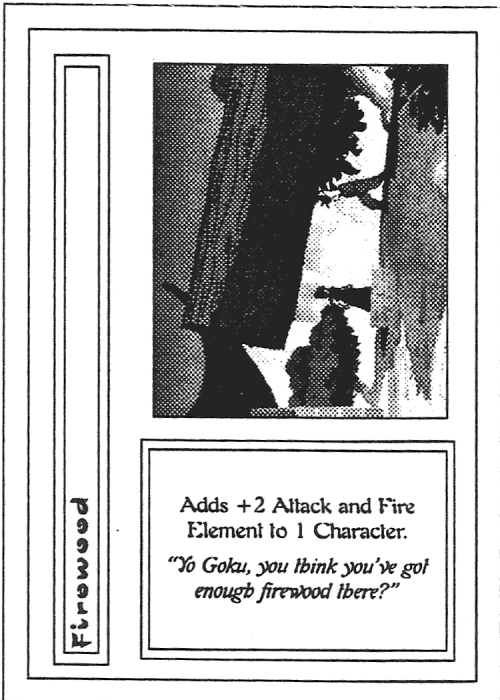 Scan of 'Firewood' playtest card