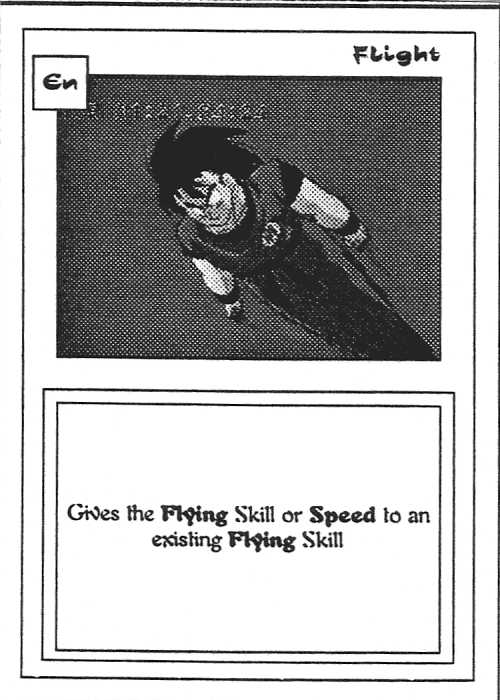 Scan of 'Flight' playtest card