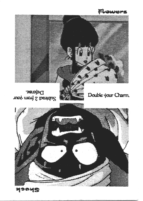 Scan of 'Flowers / Shock' playtest card