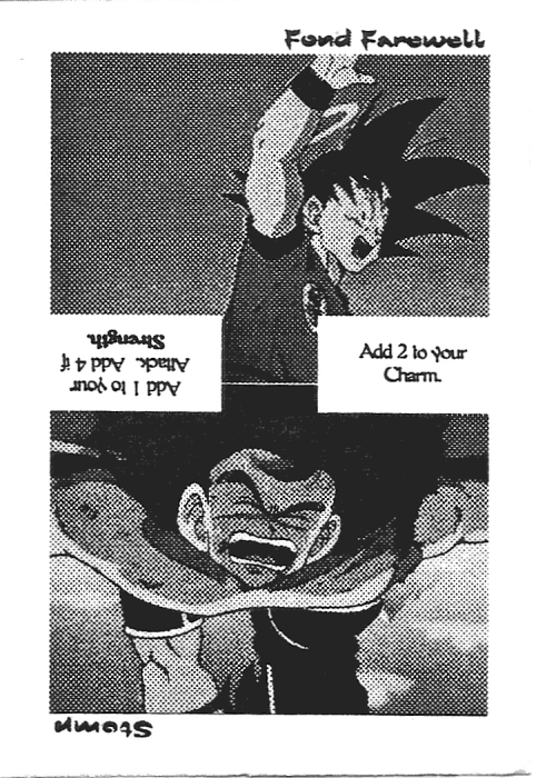 Scan of 'Fond Farewell / Stomp' playtest card