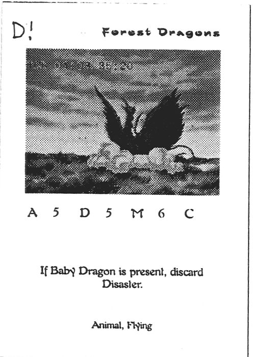 Scan of 'Forest Dragons' playtest card