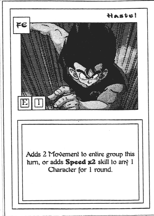 Scan of 'Haste!' playtest card