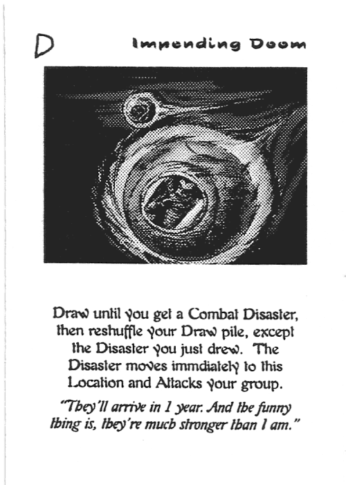 Scan of 'Impending Doom' playtest card