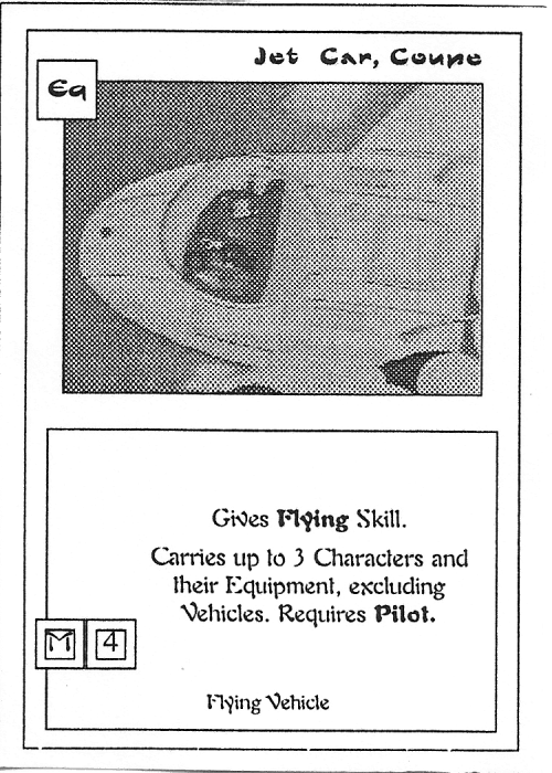 Scan of 'Jet Car, Coupe' playtest card