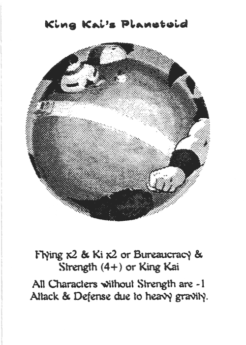 Scan of 'King Kai's Planetoid' playtest card