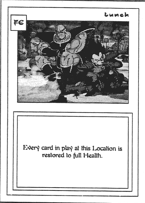 Scan of 'Lunch' playtest card