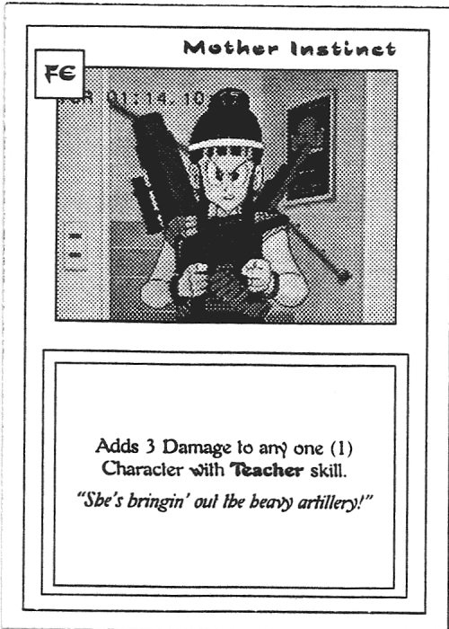 Scan of 'Mother Instinct' playtest card