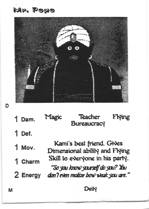 Scan of 'Mr. Popo' playtest card